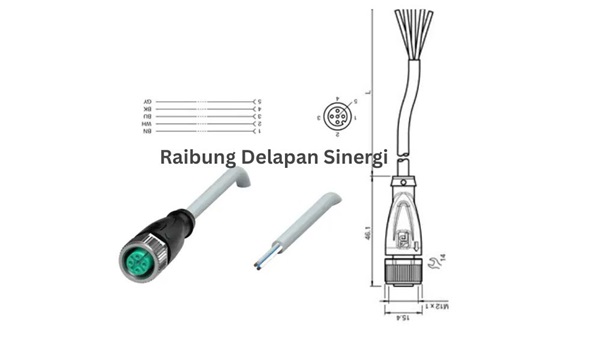 Female cordset V15-G-2M-PVC