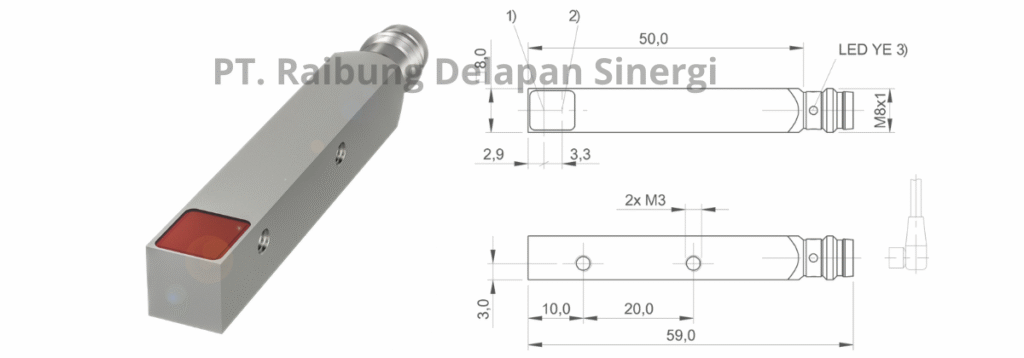 BOS01T8 Balluff Retroreflective Sensor